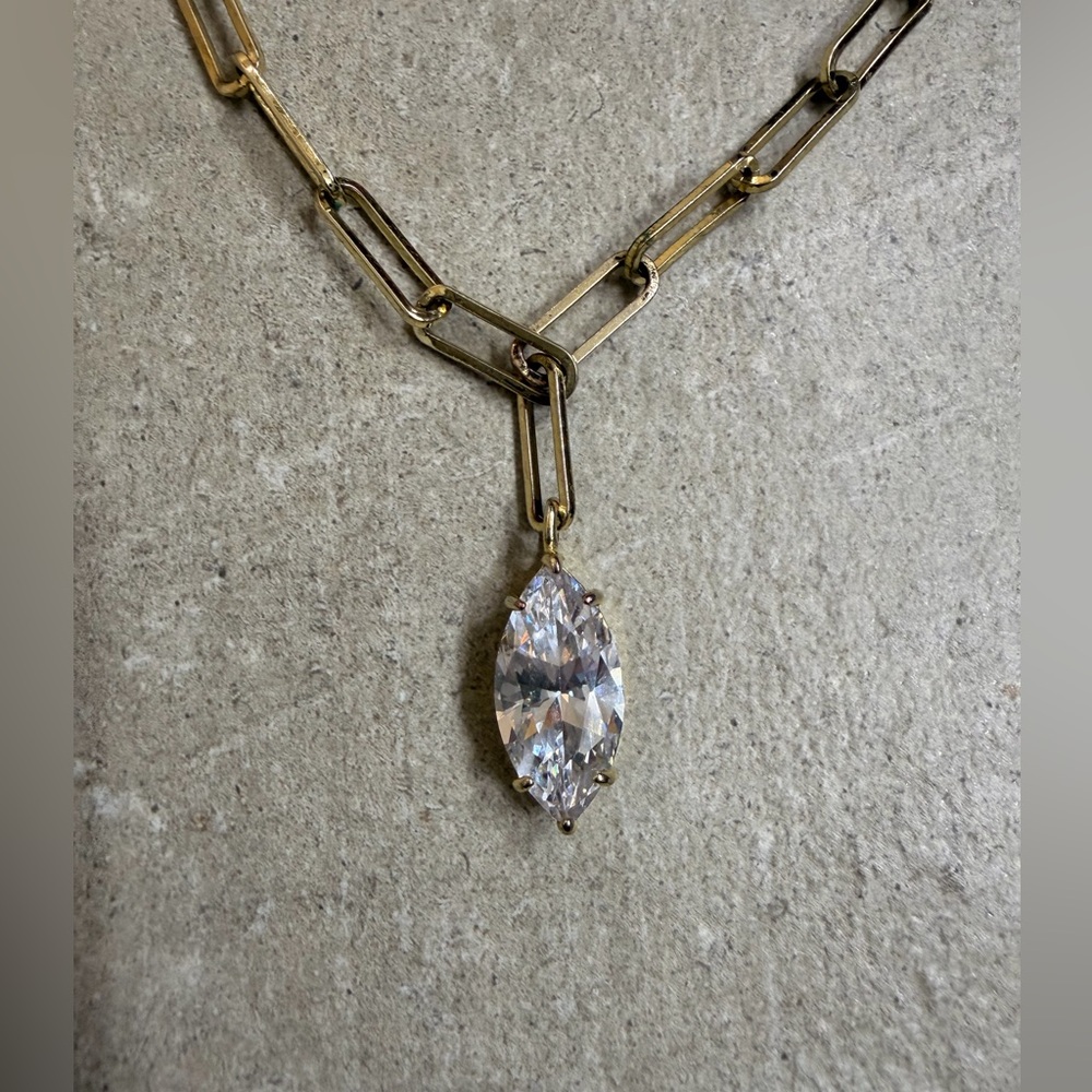 Melinda Maria Gold Samantha MARQUIS necklace - Picture 2 of 5
